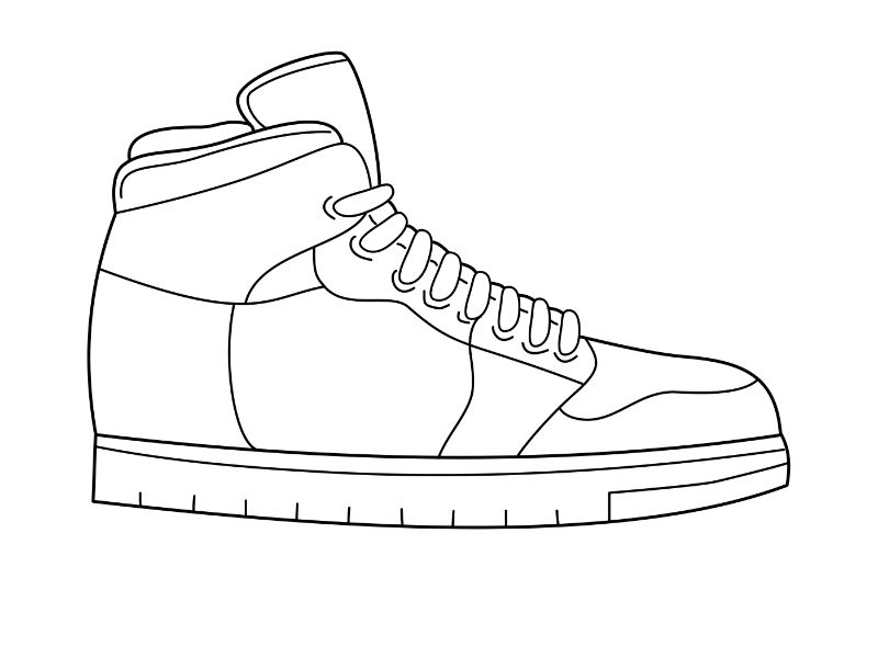 Basketball Shoes Coloring Page