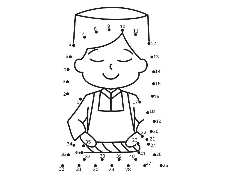 Sushi Dot Coloring Page