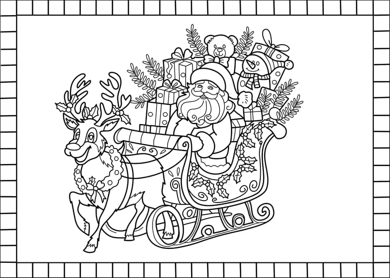 Card Slide Coloring Page