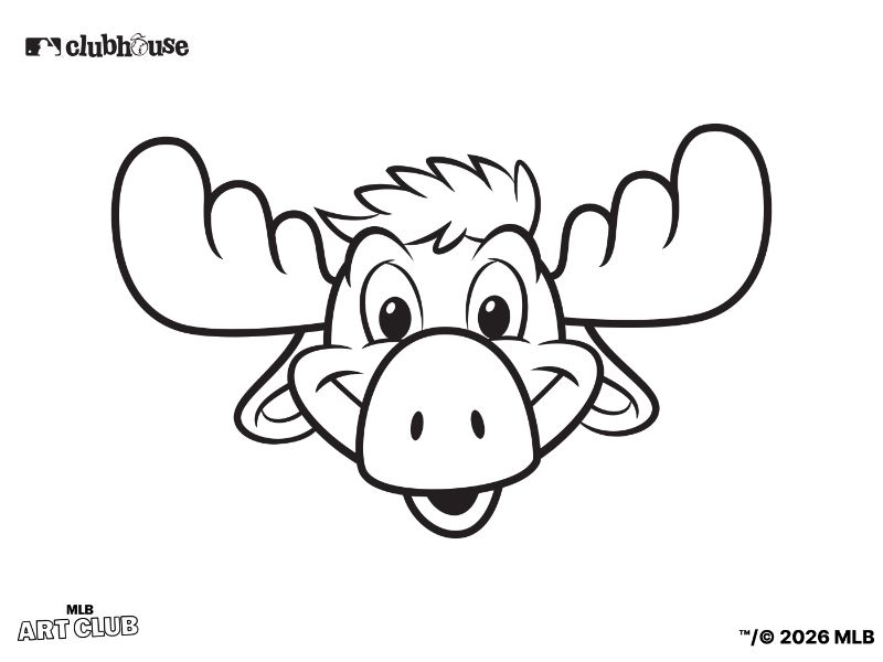 Seattle Mariners The Mariner Moose Coloring Page