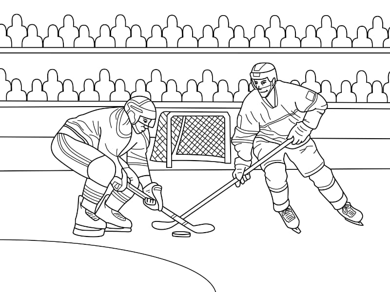 Hockey Coloring Page