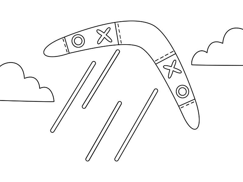 Boomerang Coloring Page
