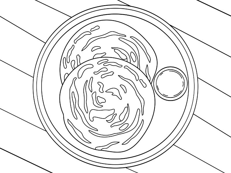 Roti Prata Coloring Page
