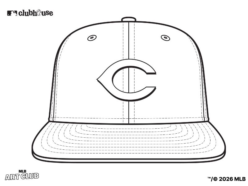 Cincinnati Reds Hat Coloring Page