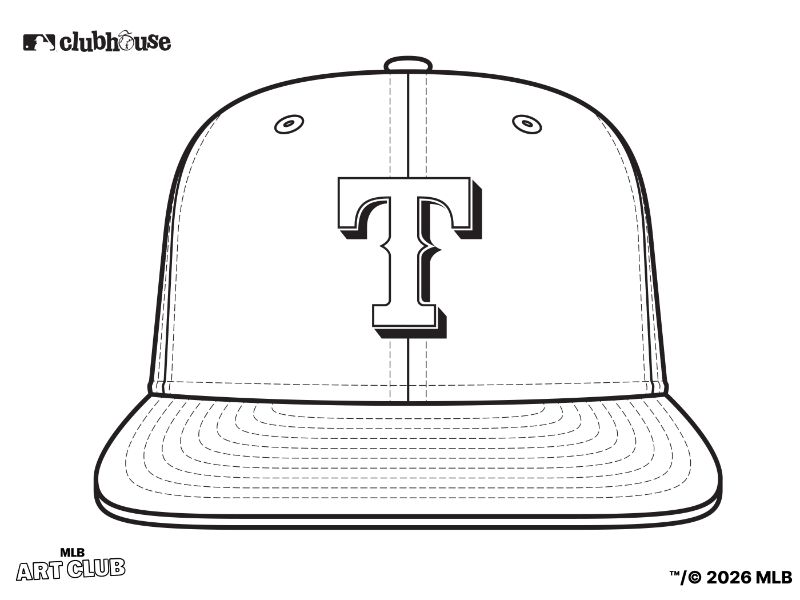 Texas Rangers Hat Coloring Page
