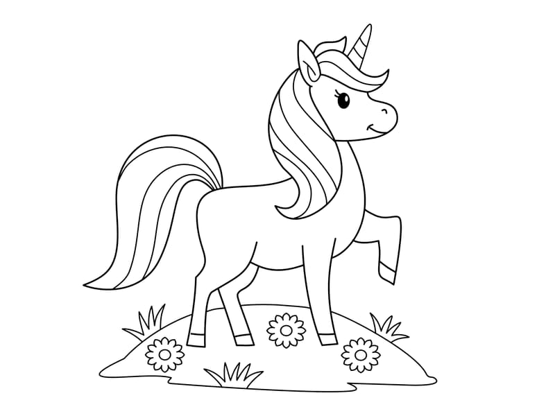 Unicorn Coloring Page