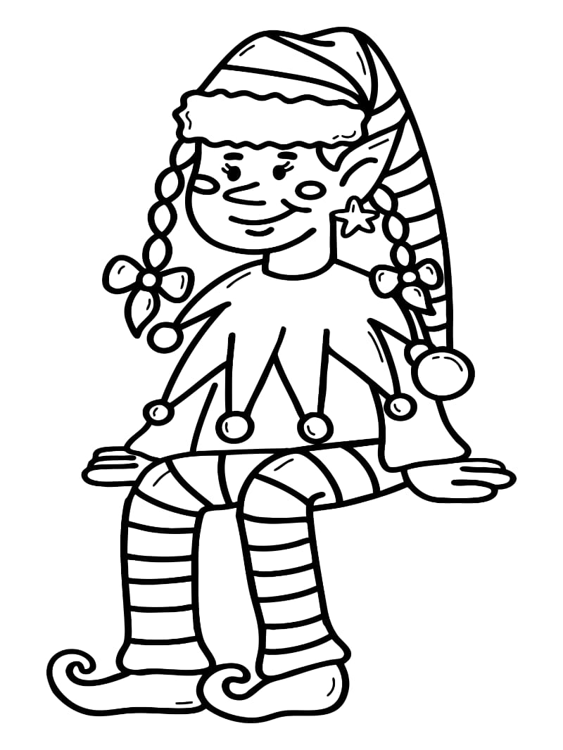 ElfonShelf Coloring Page