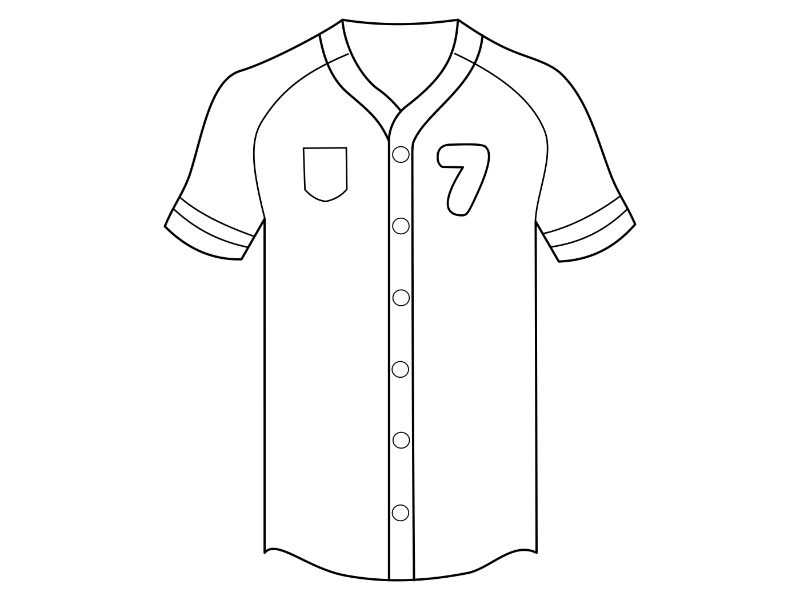 Baseball Jersey Coloring Page