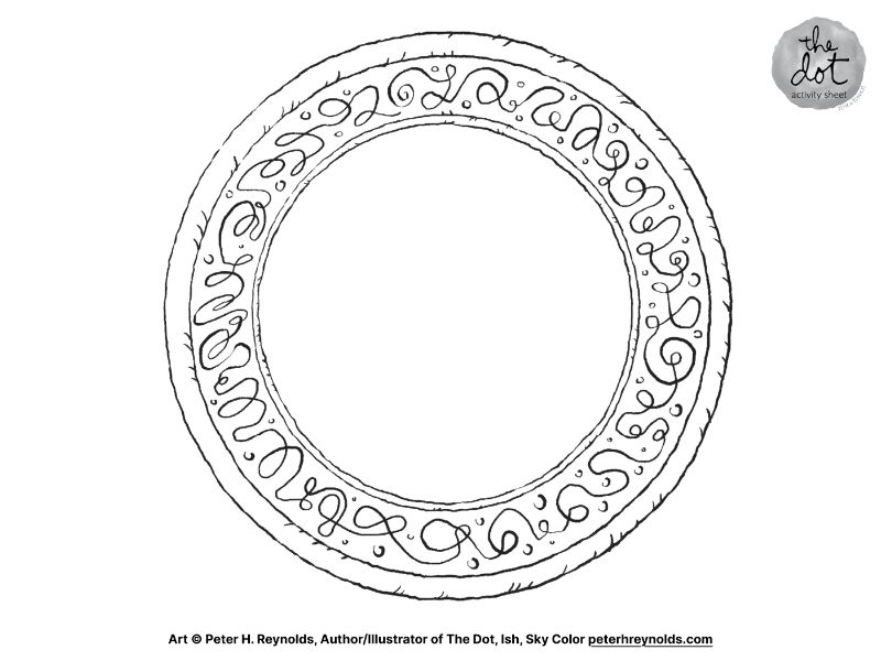Round Frame Coloring Page