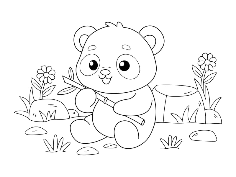 Panda Coloring Page