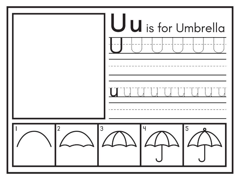 U Coloring Page