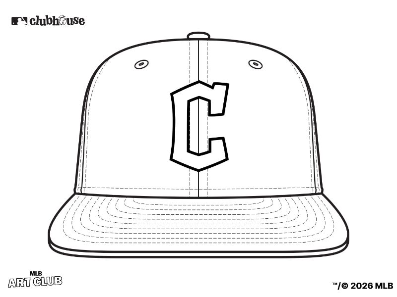 Cleveland Guardians Hat Coloring Page
