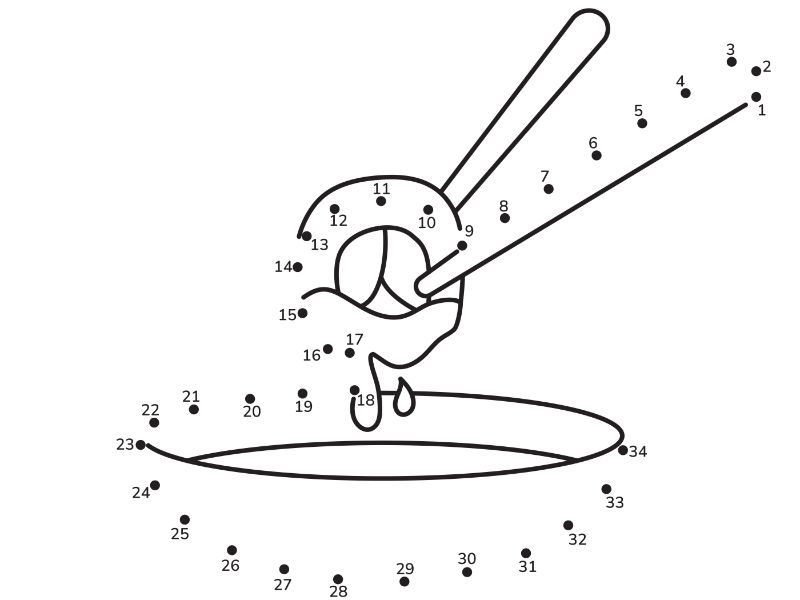 Sushi Dot Coloring Page