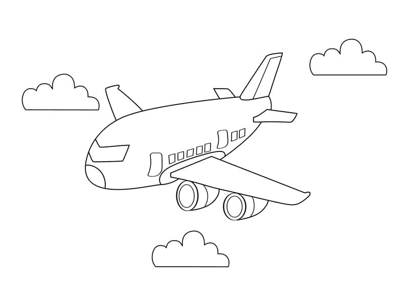 Airplane Coloring Page