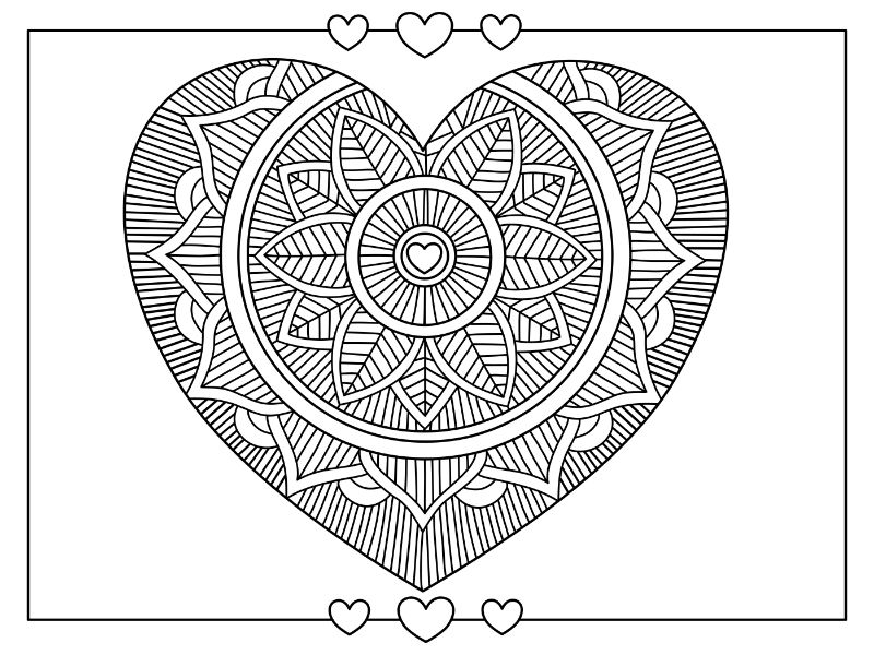 HeartCards Coloring Page