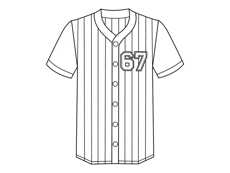67 Baseball Coloring Page