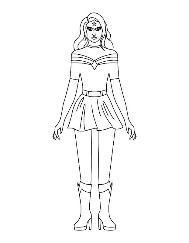 Superhero Coloring Page