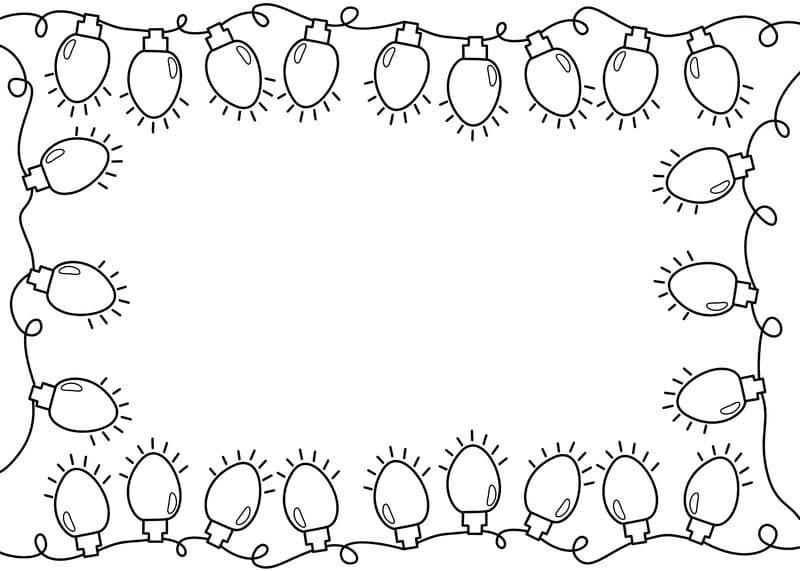 Card Lights Coloring Page