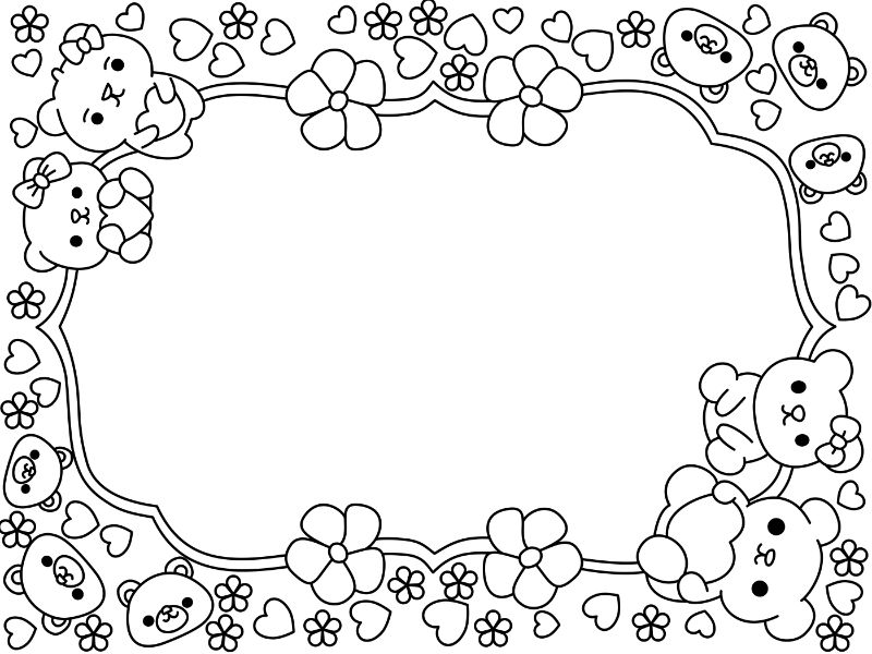 KPOP Photo Frames Coloring Page