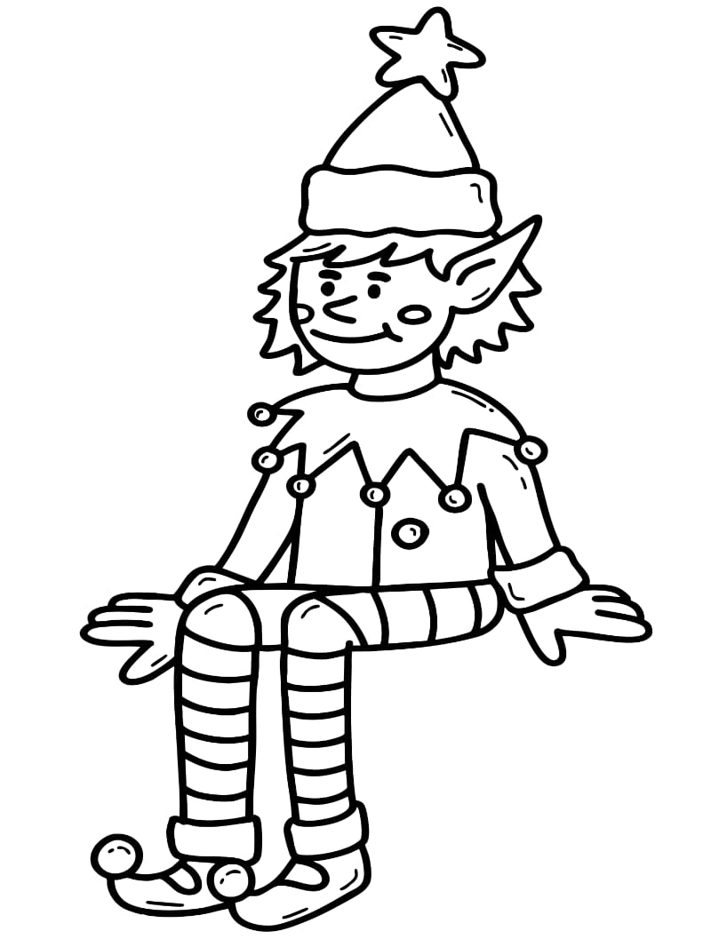 ElfonShelf Coloring Page