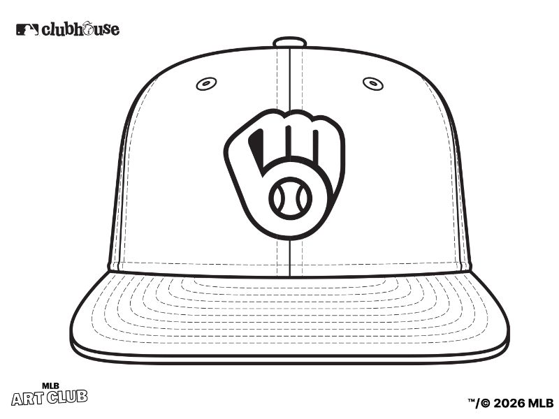 Milwaukee Brewers Hat Coloring Page