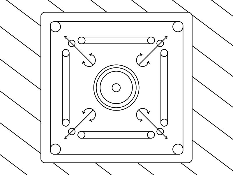 Carrom Board Coloring Page