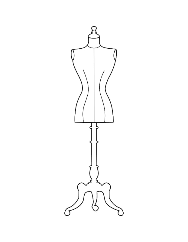 Woman Single Coloring Page