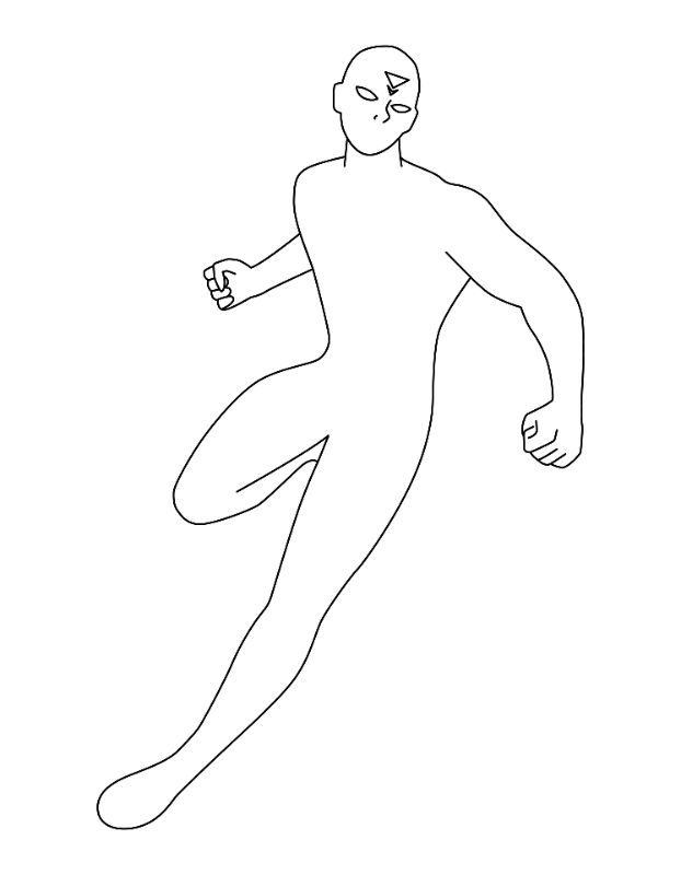 Superhero Coloring Page