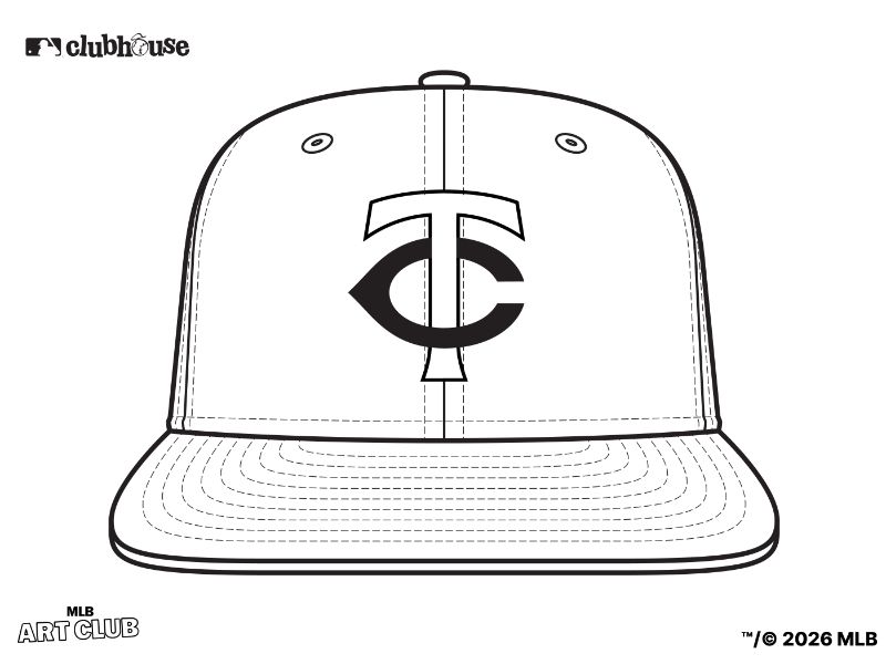 Minnesota Twins Hat Coloring Page