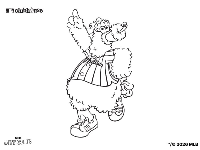 Philadelphia Phillies The Phillie Phanatic Coloring Page