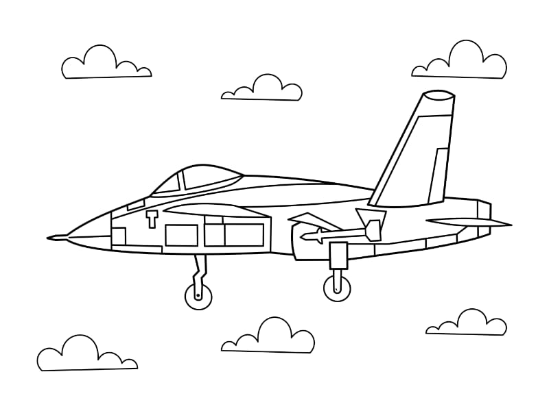 Fighter Jet Coloring Page