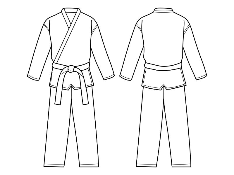 Karate Robe Coloring Page