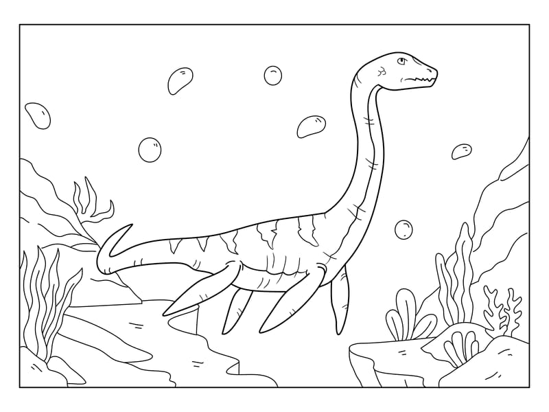 Plesiosaurus Coloring Page