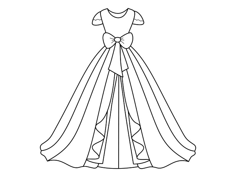 Ball Gown Coloring Page
