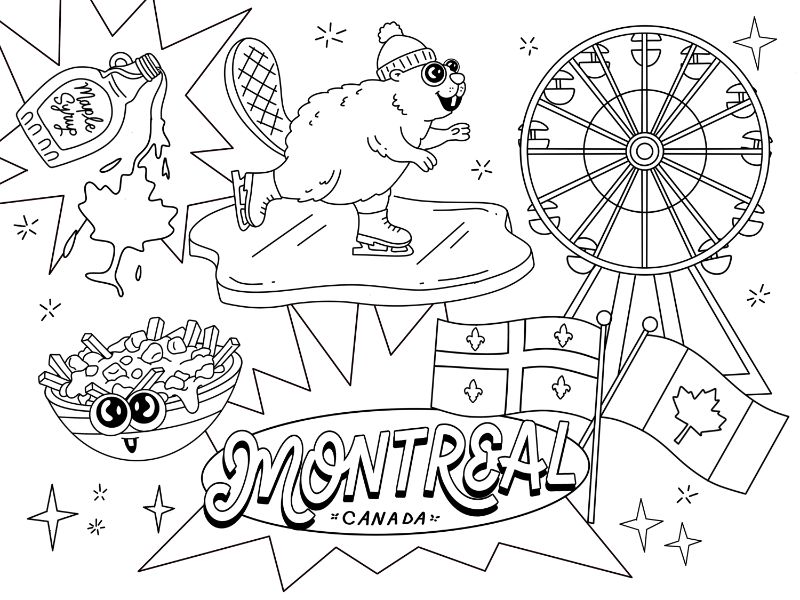 Montreal Coloring Page