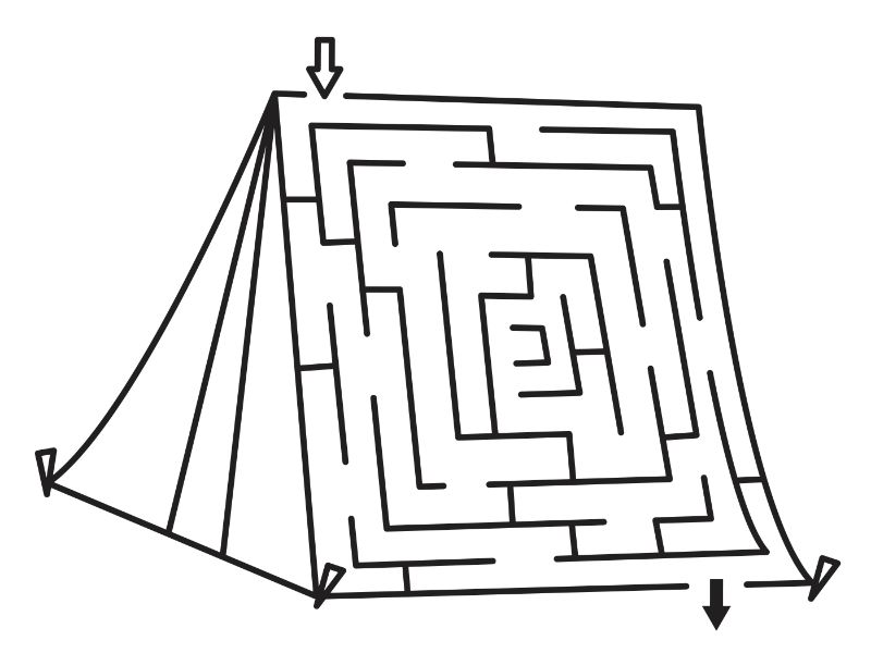 Maze Tent Coloring Page