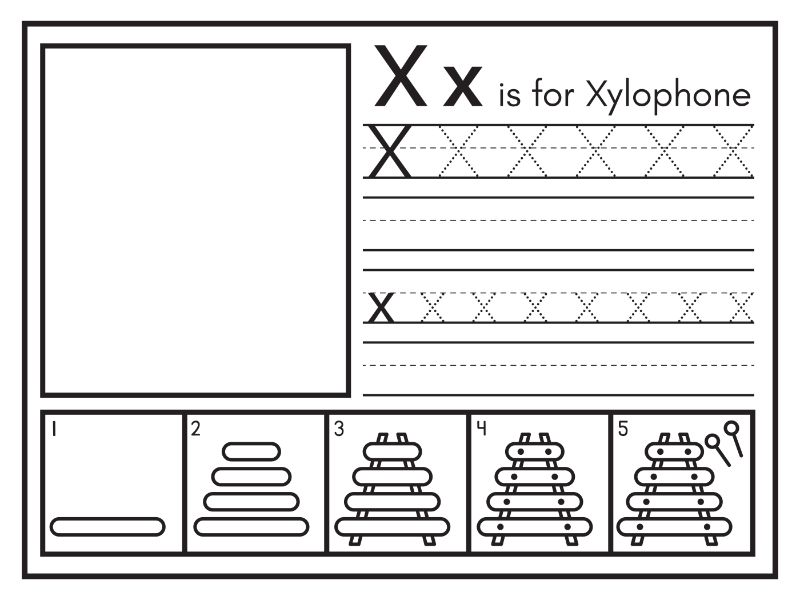X Coloring Page