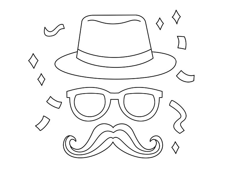 Dad Mask Coloring Page
