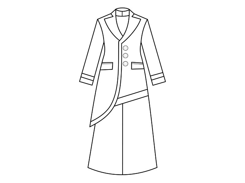 Formal Outfit Coloring Page