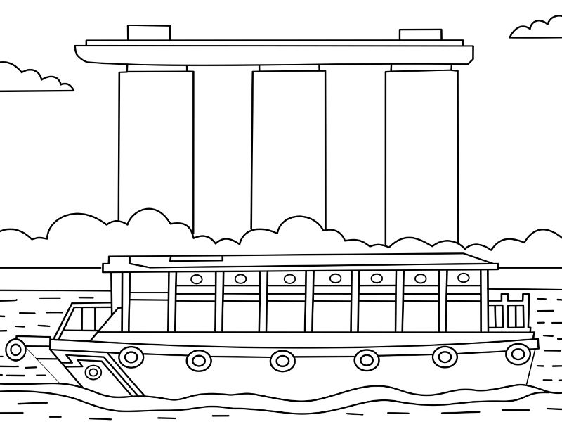Bumboat Coloring Page