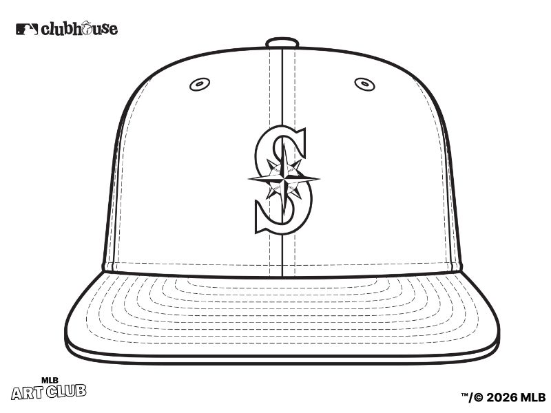 Seattle Mariners Hat Coloring Page