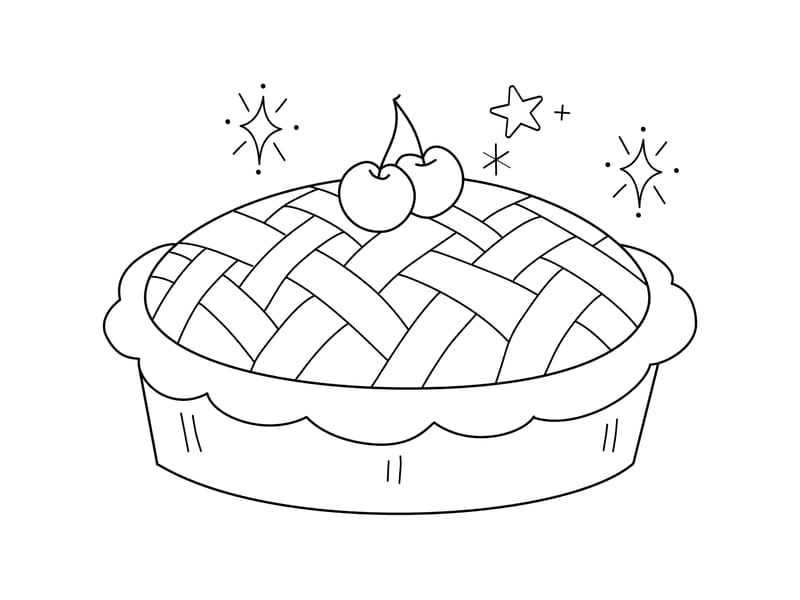 Pie Coloring Page