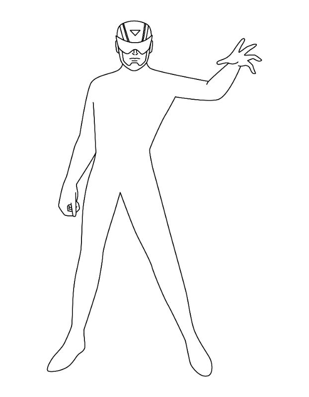 Superhero Coloring Page