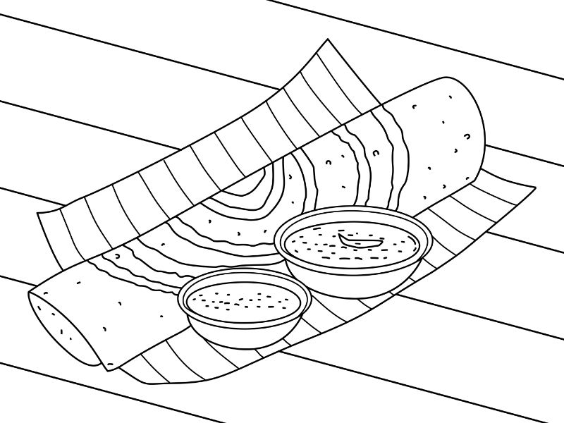 Dosa Coloring Page
