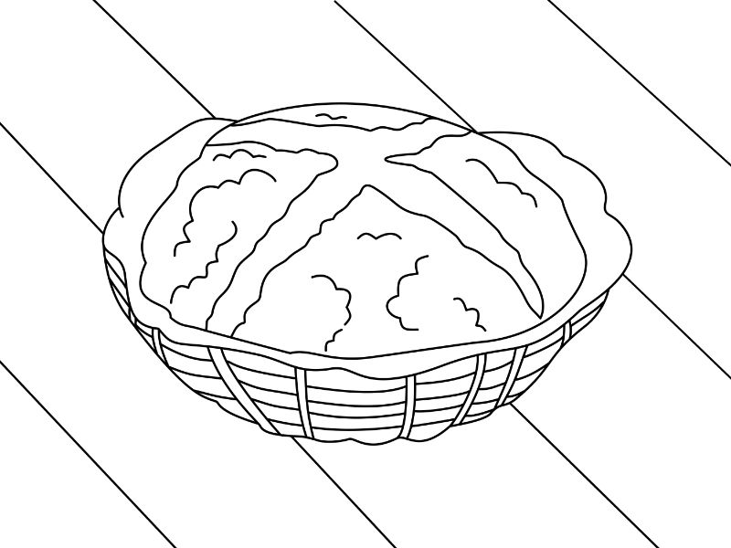 Irish Soda Bread Coloring Page