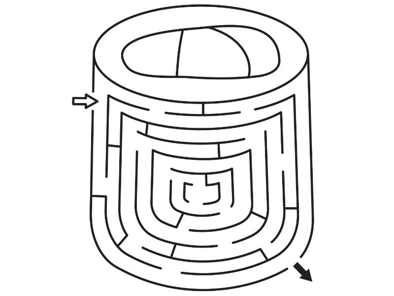 Sushi Maze Coloring Page