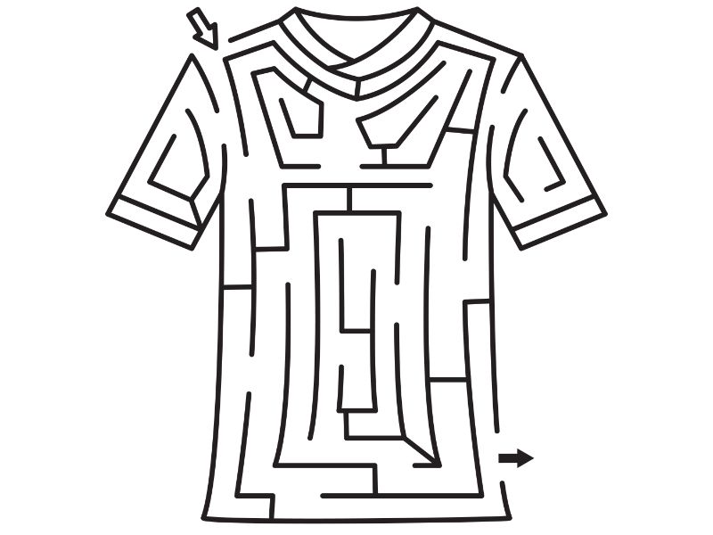 Soccer Maze Coloring Page