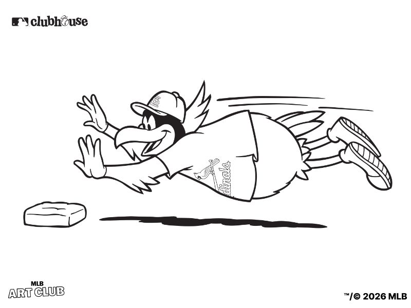 St. Louis Cardinals Fredbird Coloring Page