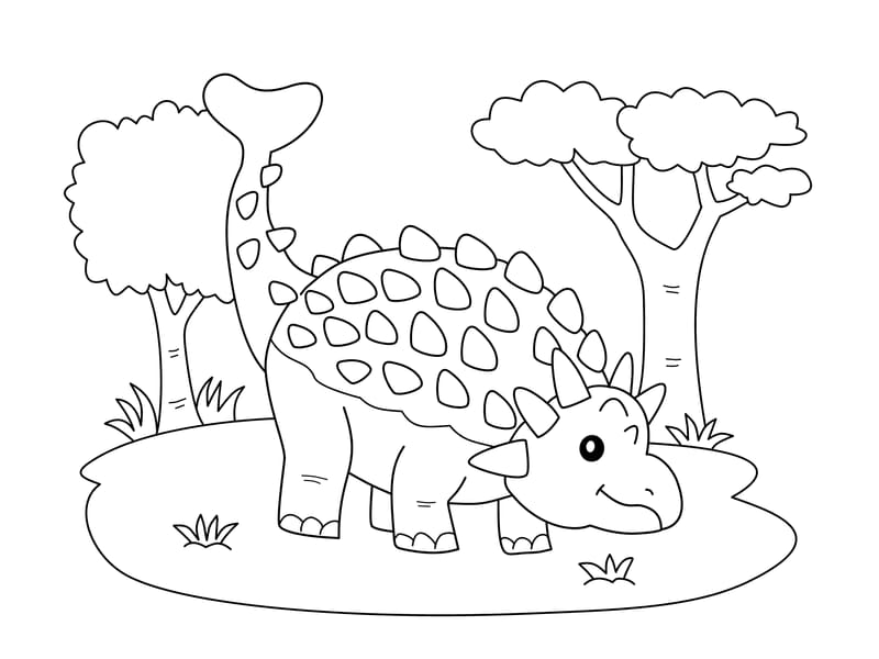 Anklyosaurus Coloring Page