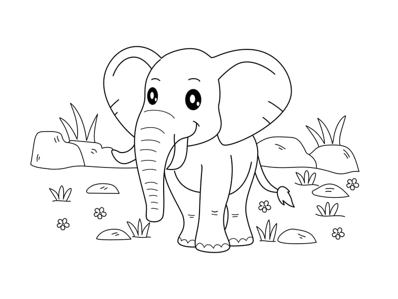 Elephant Coloring Page
